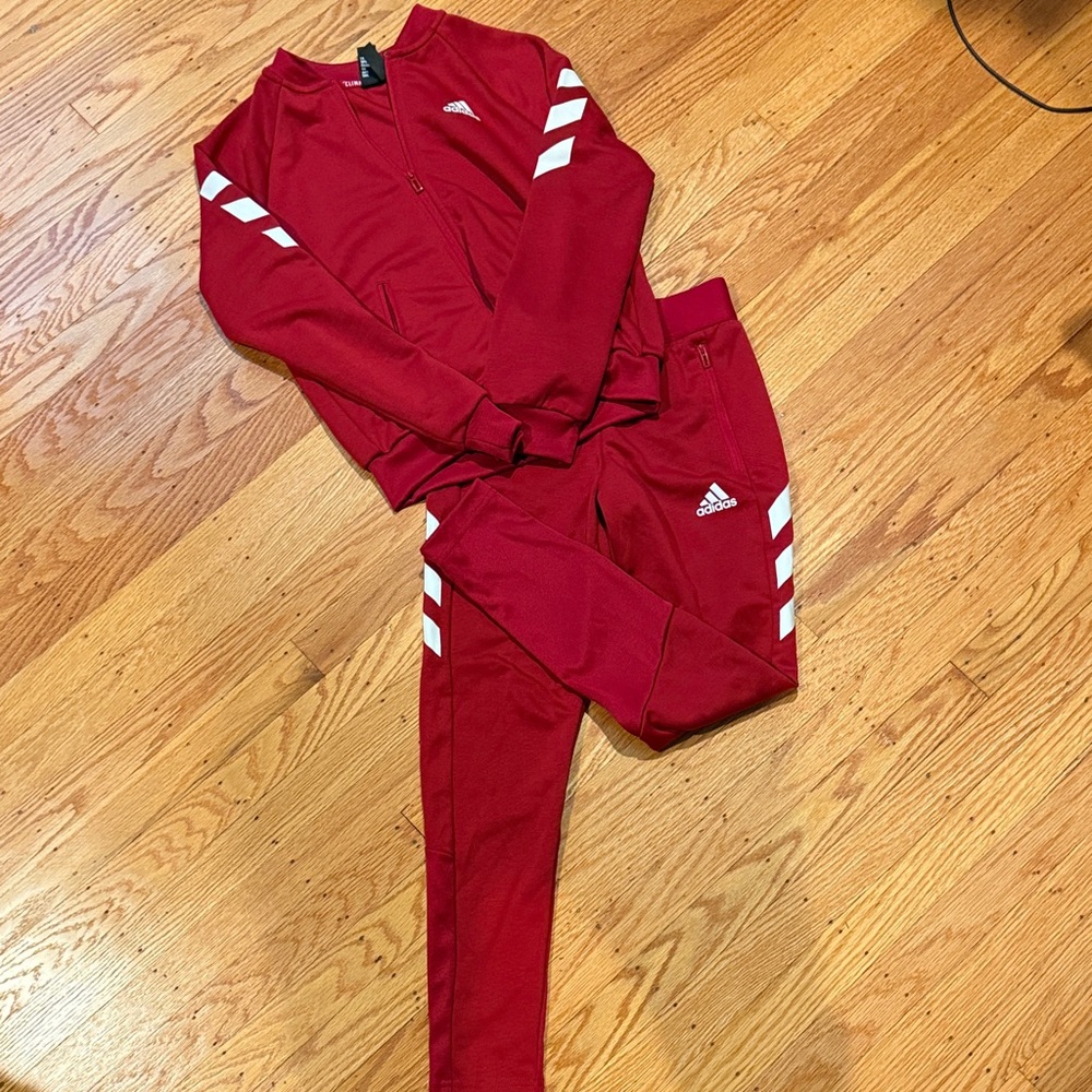 Adidas Kids Red Sweatpants & Joggers Set